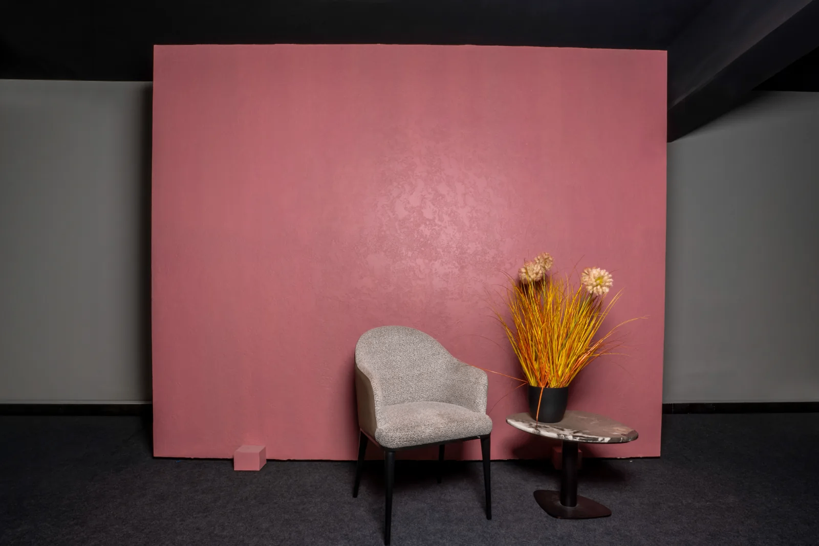 Studio space with different backgrounds